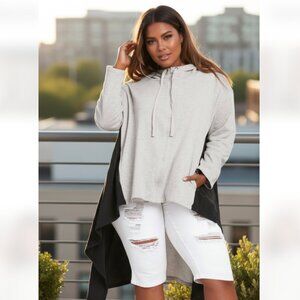 NWT DUBGEE BY WHOOPI - HI LOW ZIP UP HOODIE